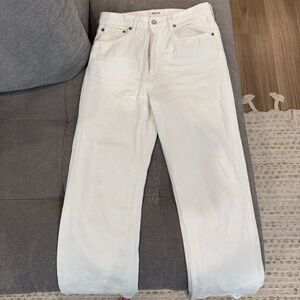 Agolde Fran & 90'S PINCH in White. Size 25.